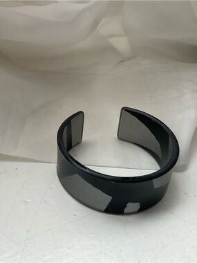 Black Resin Cuff Bracelet